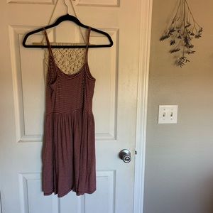 Simple red stripe dress